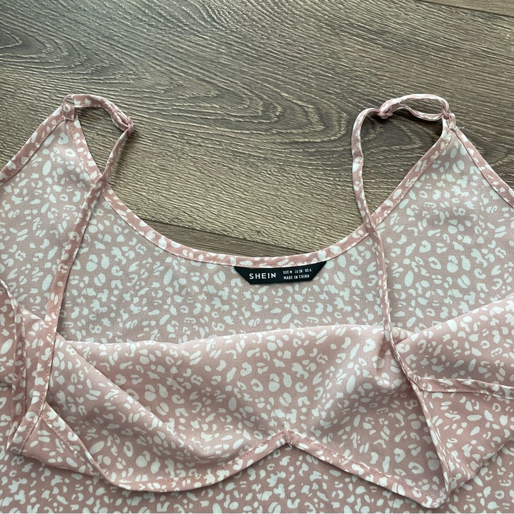 Shein Pink Cheetah Dress Medium - Picture 3 of 3